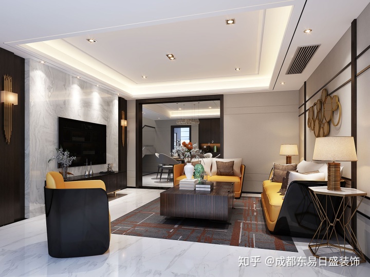 簡潔舒心，簡約明快，220㎡躍層現(xiàn)代簡約風(fēng)格裝修效果圖賞析丨成都東易日盛設(shè)計(jì)作品