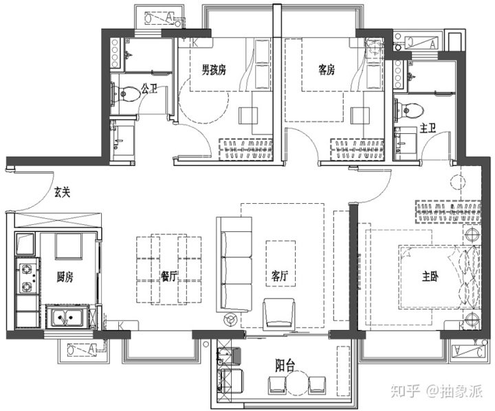 現(xiàn)代輕奢裝修效果圖，流行的高規(guī)格家裝，耐看還不過時(shí)