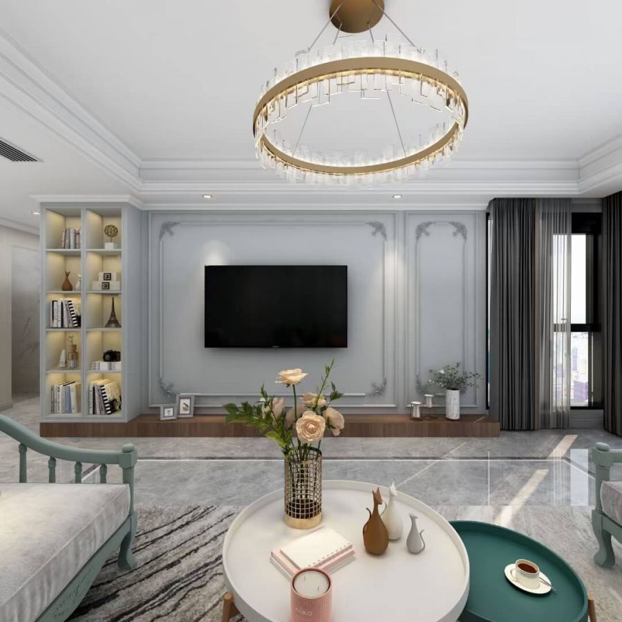 法式風(fēng)格三室一廳裝修效果圖，裝出高檔范！