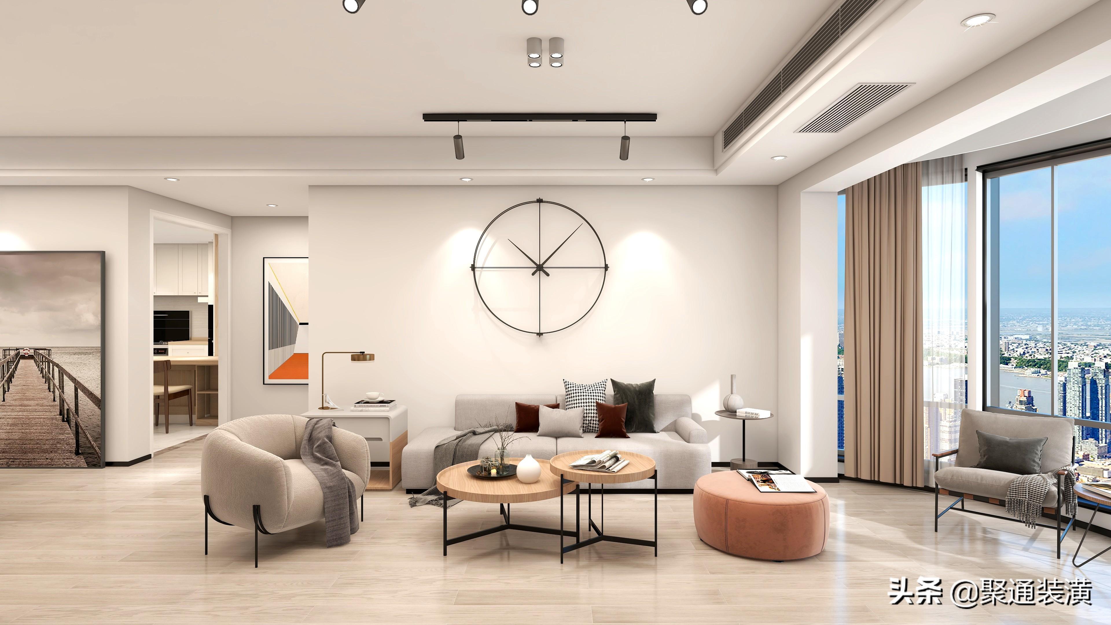 120㎡現(xiàn)代簡約3居，暖色調(diào)裝出的溫潤美居