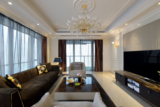 簡歐風格三居室171㎡裝修效果圖