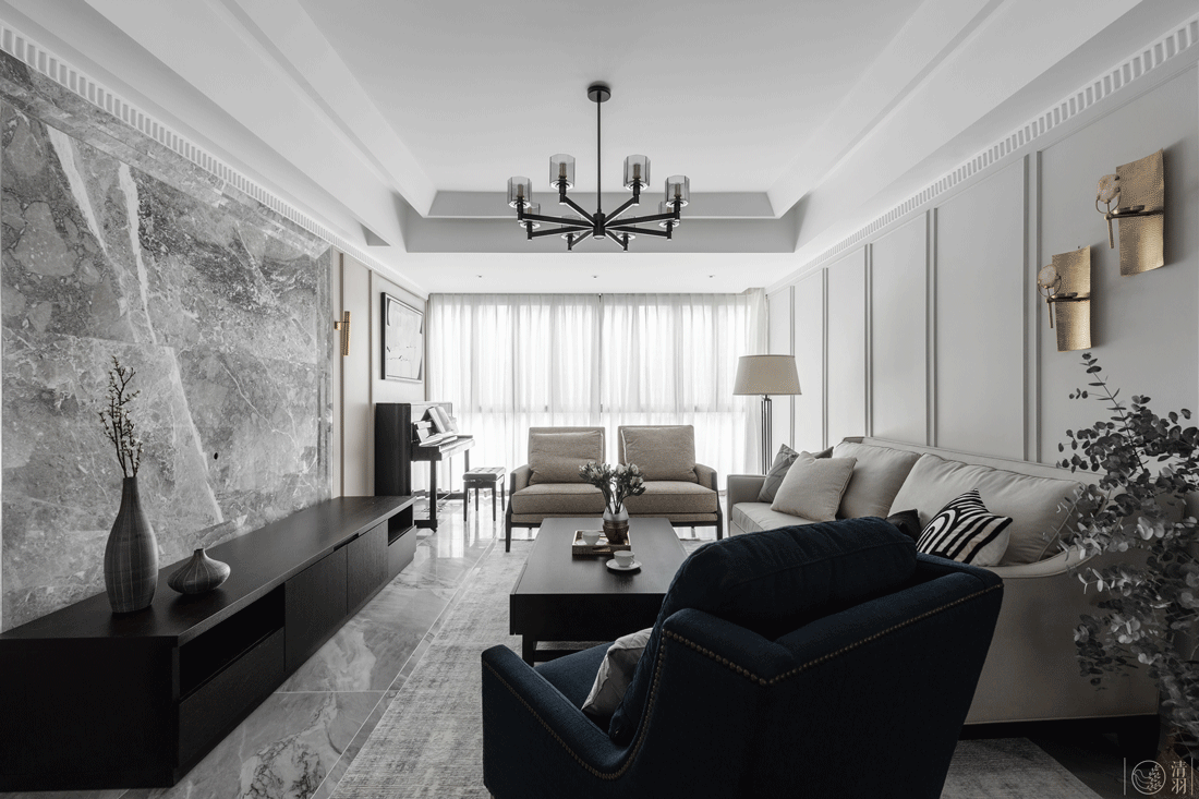 客廳沙發(fā)裝修效果圖一見鐘情，再見傾心現(xiàn)代簡約客廳設(shè)計(jì)圖片賞析