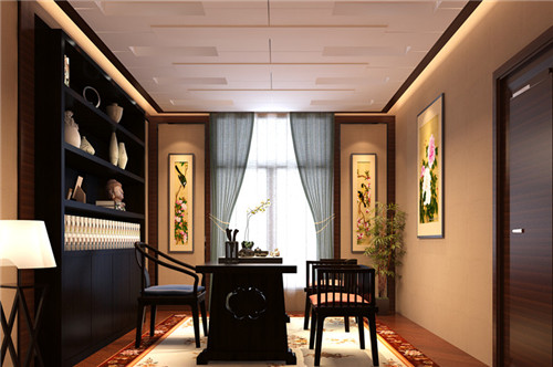 從《中式裝修效果圖大全2019》了解到的中式書(shū)房設(shè)計(jì)技巧