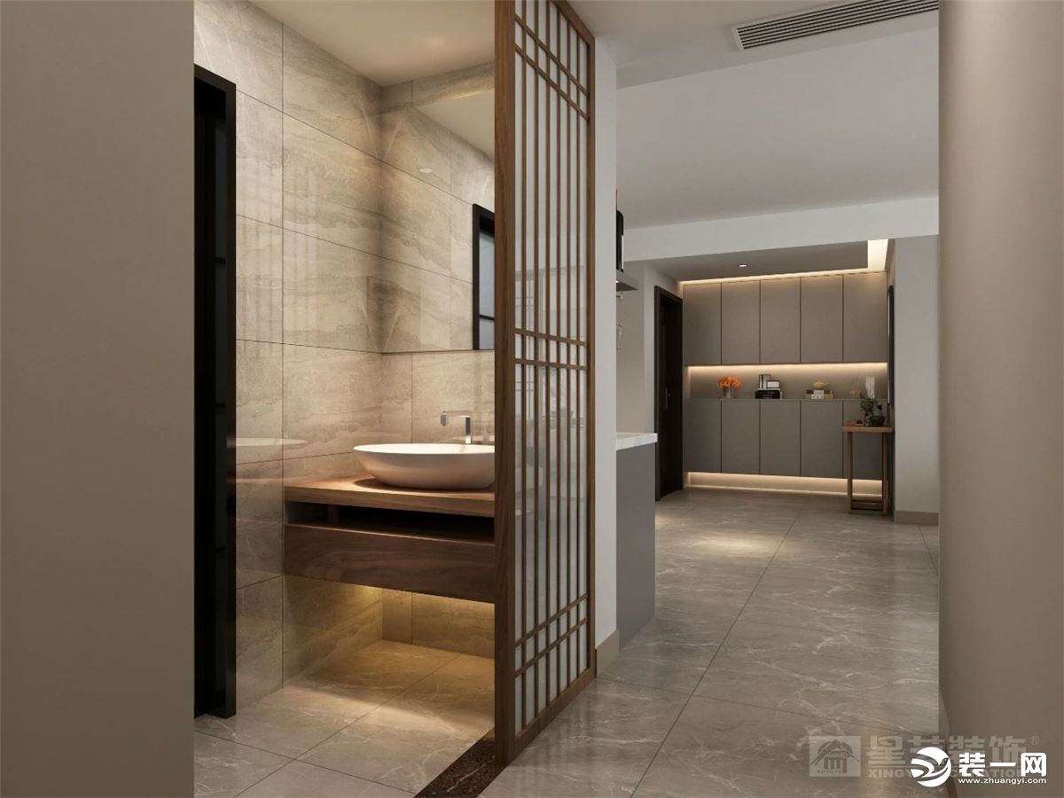 《【摩登4平臺app登錄】桂林星藝裝飾120㎡中式禪意風(fēng)格住宅 仿木瓷磚效果一絕！》