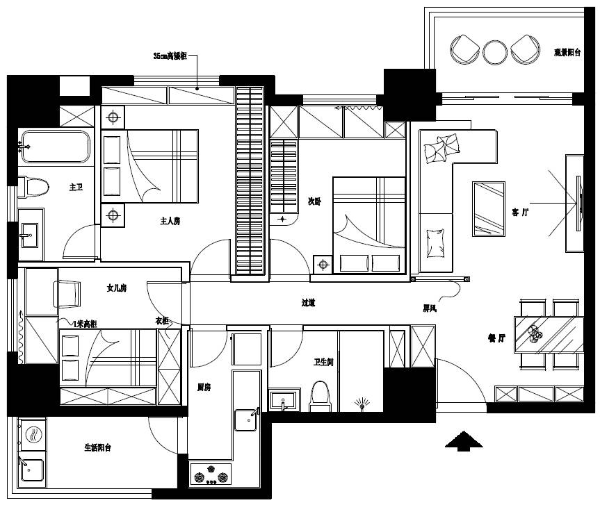 高端大氣的農(nóng)村四層樓房別墅設(shè)計(jì)圖，戶型真不錯(cuò)，占地130多平