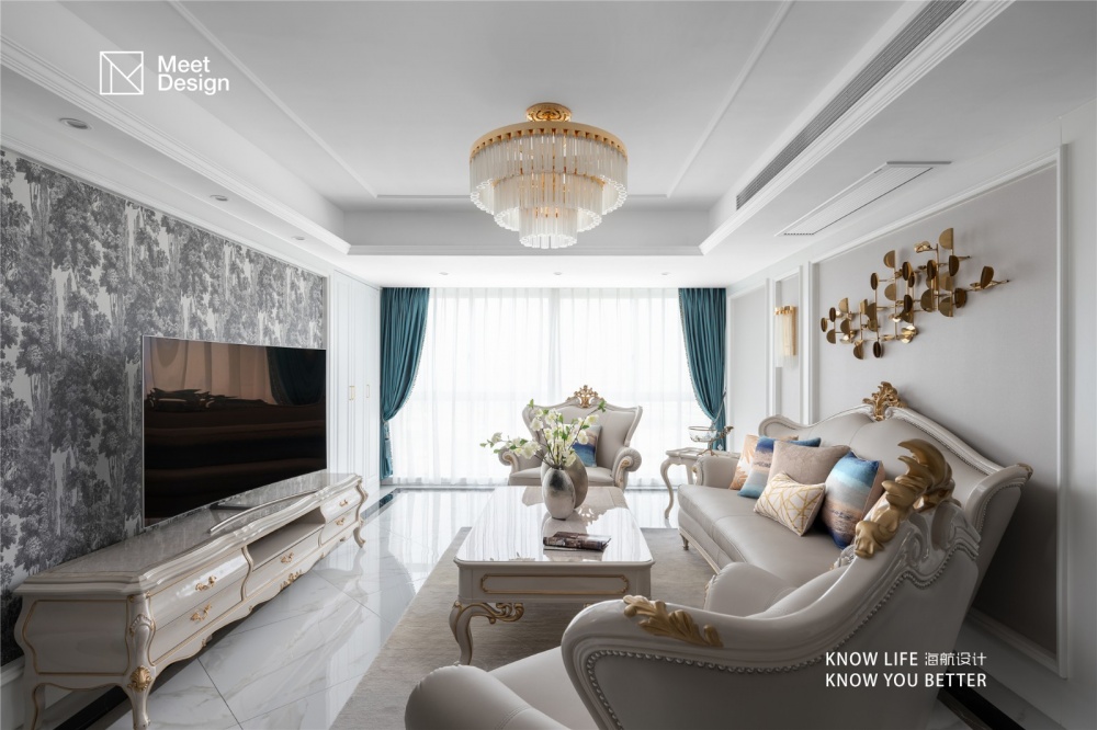 客廳窗簾裝修效果圖優(yōu)雅歐式，帶你探秘融化在奶油里歐式豪華客廳設(shè)計(jì)圖片賞析