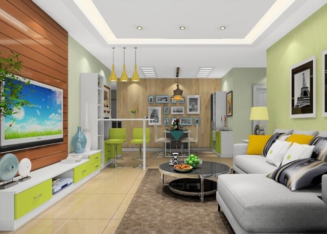 裝修一站式，完美客餐廳一體裝修效果圖