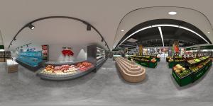 生鮮展柜設計,超市展柜裝修效果圖,合肥超市裝修設計 生活超市裝修設計效果鑒賞