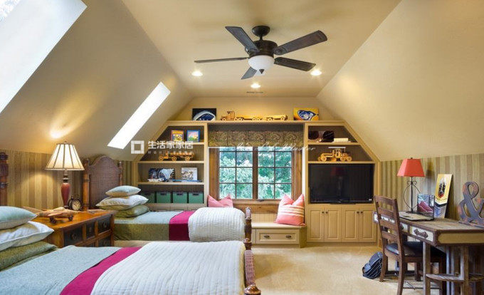 閣樓裝修效果圖_閣樓裝修廚房客廳裝修效果圖_書房裝修效果簡(jiǎn)約圖