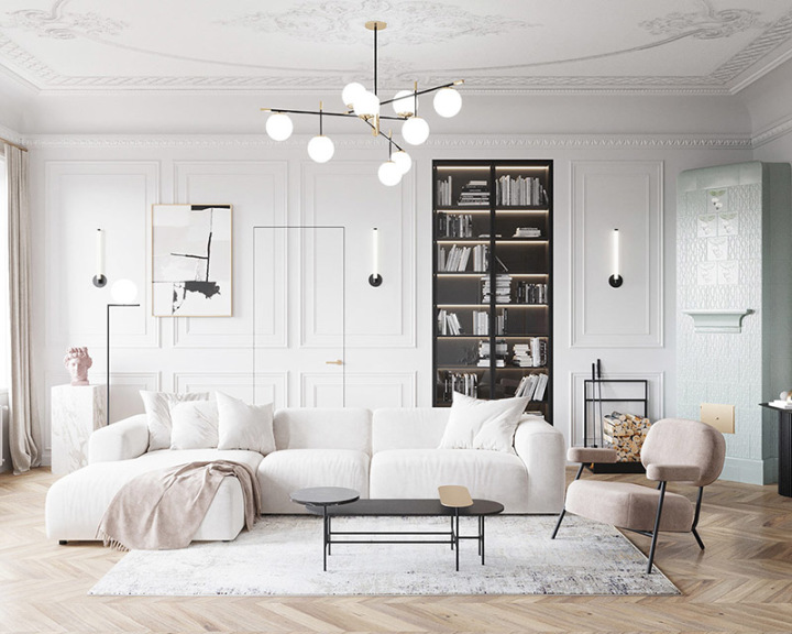 270平法式風(fēng)格裝修設(shè)計(jì)，精致優(yōu)雅的內(nèi)飾展現(xiàn)出耳目一新的宏偉感