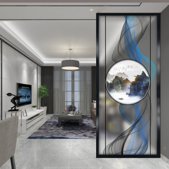 隔斷墻壁畫圖片_隔斷墻裝修_餐廳活動隔斷屏風墻