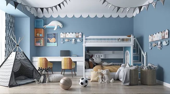 兒童小臥室簡約裝修，能夠注意到這幾點(diǎn)的，效果和安全都會很好