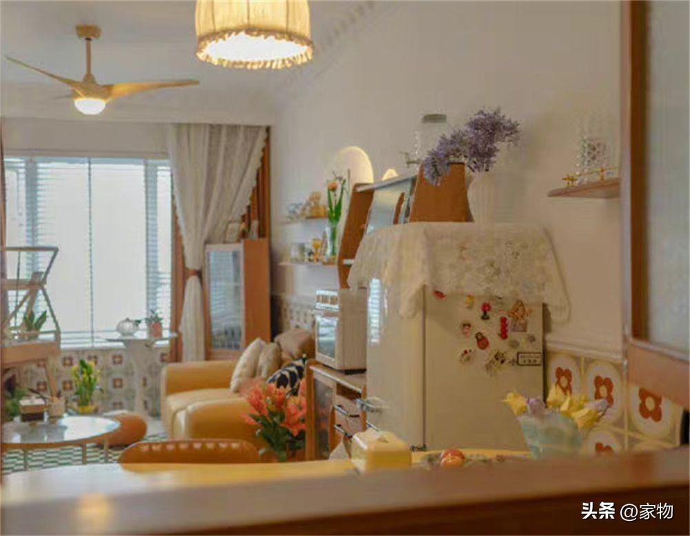 她曬出75㎡小家復(fù)古風(fēng)裝修：廚房內(nèi)窗+拱門元素，真的太會布置了
