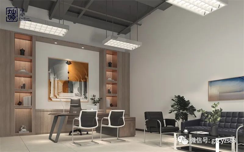 沒錢沒地兒還想裝修，這種小平米辦公室裝修效果圖簡(jiǎn)直是量身打造