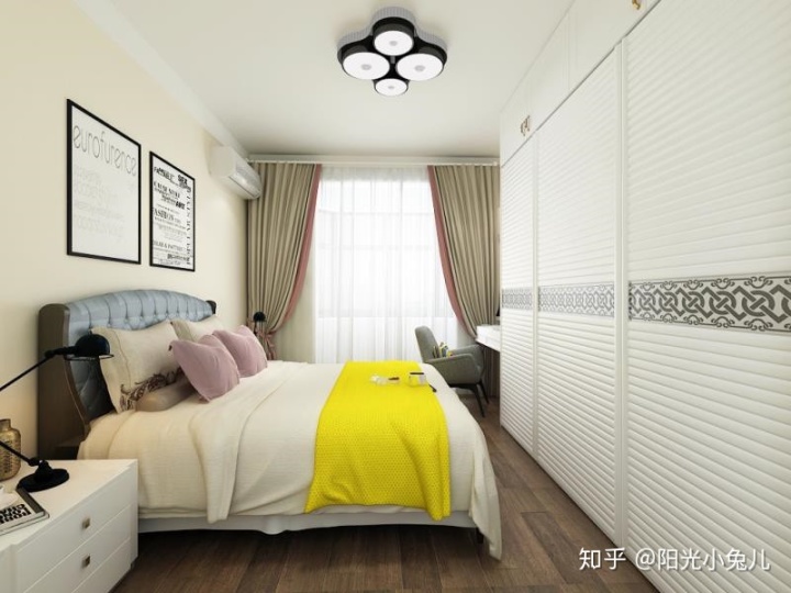 90㎡兩室一廳裝修樣板房！婚房裝修效果圖！昏暗的頂樓能裝這么好看？神奇