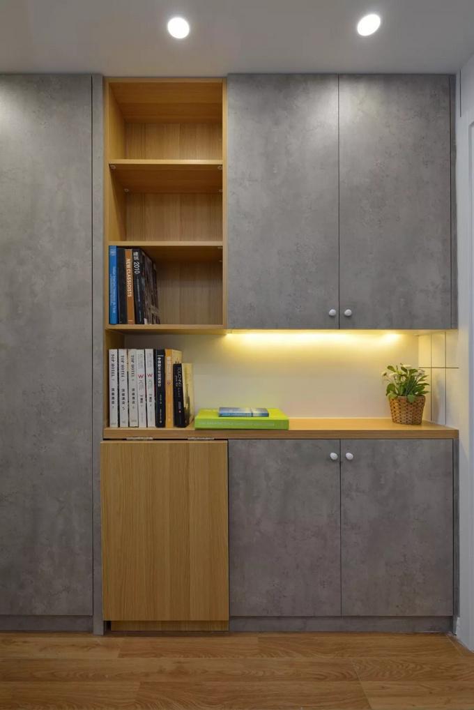 男主的45㎡公寓：功能齊全收納無敵，衛(wèi)生間玻璃墻做隔斷，機(jī)智