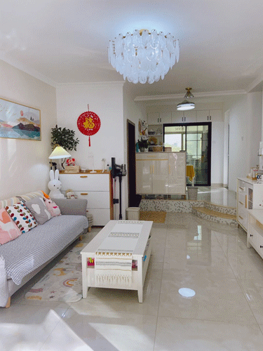 終于喬遷新家了，全屋乳膠漆，天花板只有石膏線，簡裝反而更耐看