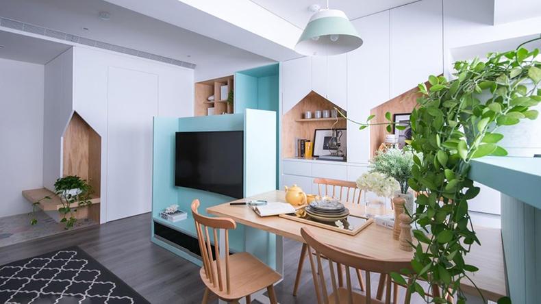 92㎡小戶(hù)型樣板房，最近火了，好美