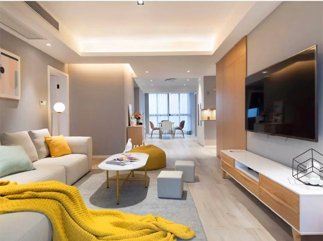 客廳窗簾裝修效果圖濟(jì)南頤康新居夢寐以求的現(xiàn)代輕奢現(xiàn)代簡約客廳設(shè)計(jì)圖片賞析