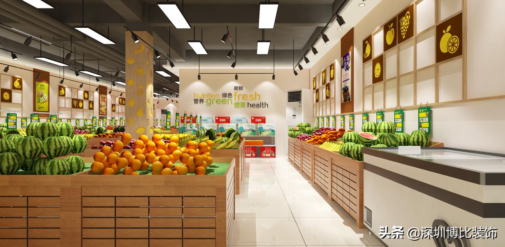 深圳水果店裝修設(shè)計公司，附近水果店裝修