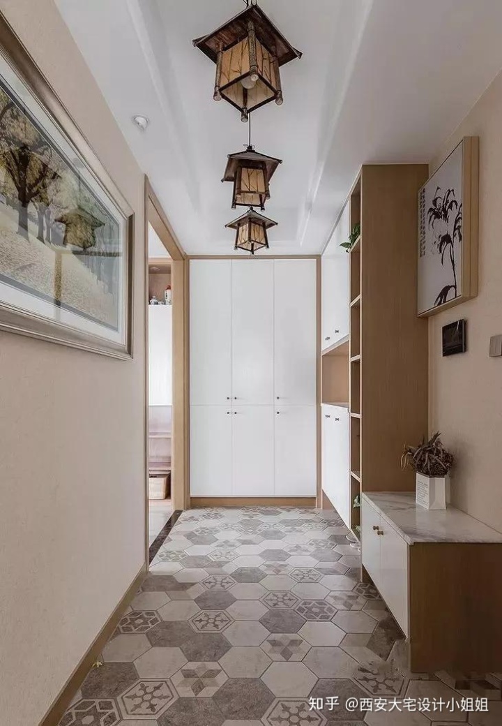 20款玄關效果圖，地面這樣貼花磚，真是美極了！